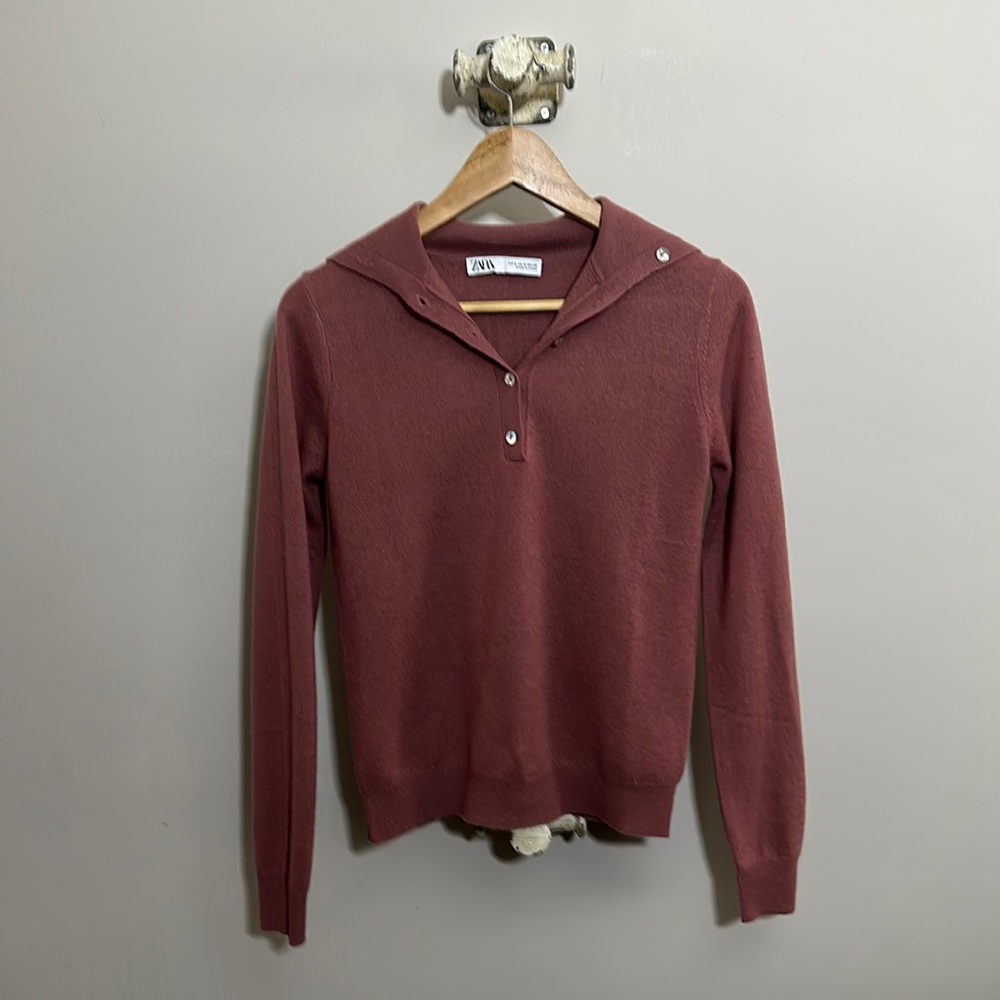 Zara shawl collar sweater- Size S- new without tags.
